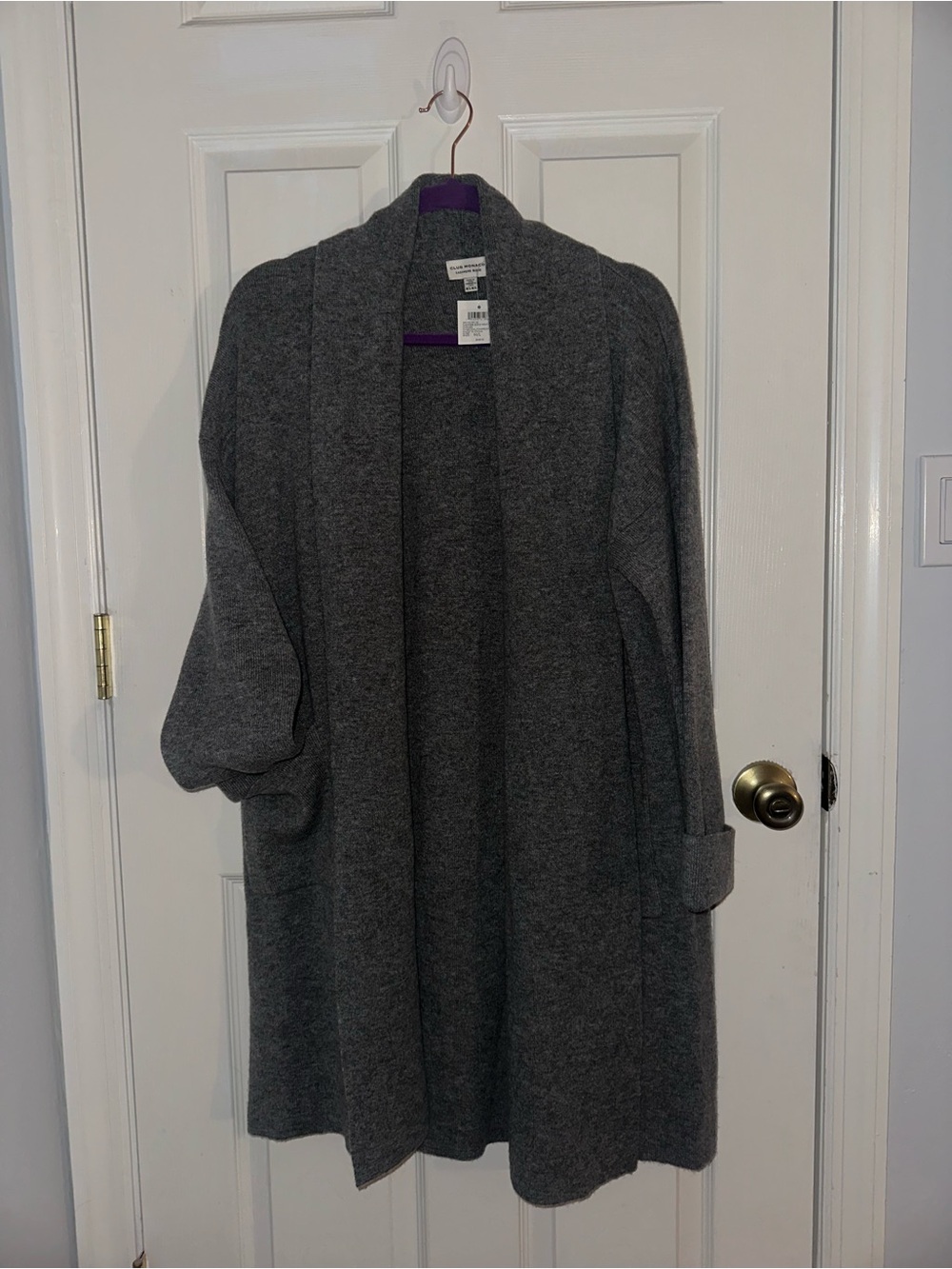 Club Monaco Charcoal Open-Front Women's Cardigan